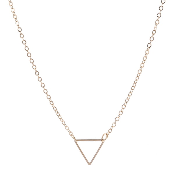 Qarigey Collares geométricos Cadenas de cuello encantadoras simples con cadena de cable Regalo de compromiso de las señoras Gargantilla de mujer hueca Ropa, zapatos y accesorios Miscelánea Oro Qarigey AP009732-01