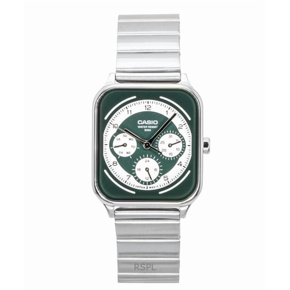 Casio Standard Analog Stainless Steel Green And White Dial Quartz MTP-M307D-3BV Men's Watch