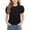 Black, variant on Kukoosong Girls' Gradient Color T-Shirts with Puff Sleeves, Casual Short Sleeve Crewneck Graphic Tees, Summer Outfit Fashion Top for Kids