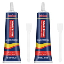 Fabric Glue Permanent, Fabric Glue for Patch, Clear Fabric Glue for Clothing Permanent Washable, Leather Glue for All Fabrics, Cotton, Denim, Flannel, Polyester