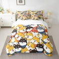 thumbnail image 2 of jejeloiu Kawaii Dogs 7-Piece Twin Bedding Sets,Puppy Dog Bedding Comforter Set,Cartoon Animal Sheet Sets For Girls Kids,Luxury Bedroom Decor Reversible, 2 of 8