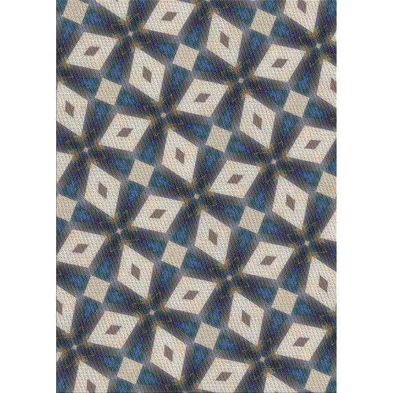 Ahgly Company Indoor Rectangle Patterned Silver Pink Novelty Area Rugs, 8' x 12'