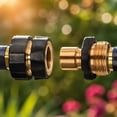 thumbnail image 4 of Garden Hose Connector Quick Connect Set, Brass Heavy Duty, Leakproof Water Hose Fitting, 4 of 7