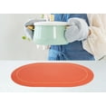 thumbnail image 4 of REGALWOVEN Set of 6 Placemats, Faux Leather Placemats for Kitchen Dining Table Decor, Washable Heat Resistant Table Placemats Wipeable Table Mat Orange 18*12in, 4 of 7