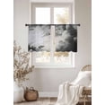 thumbnail image 2 of Gray Ombre Clouds Sheer Curtains 45 Inch Length 2 Panels Set, Modern Abstract Art Gradient Cloud Voile Window Treatment Rod Pocket Small Kitchen Curtains Drapes for Bedroom 52"x45"x2, 2 of 7
