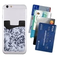 thumbnail image 2 of YFYANG Universal Adhesive Cell Phone Card Holder, Abstract Tie-Dye Watercolor Texture Leather Cell Phone Wallet Sticker, 2 of 6
