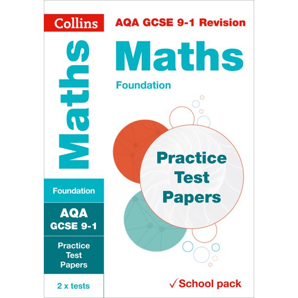 Collins Gcse 9 1 Revision Aqa Gcse Maths Foundation Practice Test Papers Walmart Com Walmart Com