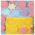 thumbnail image 3 of CSCHome Cookie Stamps Christmas Cartoon Snowflake Cookie Molds Plastic Material Suitable for Christmas Birthday Party Etc, 3 of 7