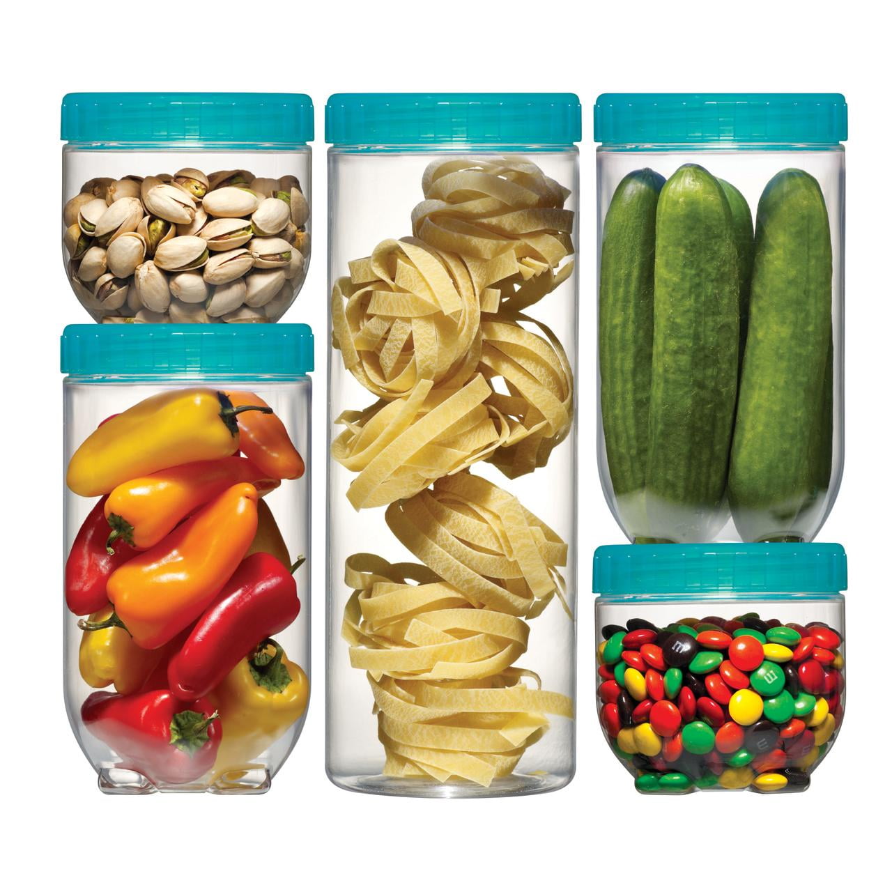 Starfrit LocknLock Interlock Container, 1.6L 54oz, Space Saving Food Storage, BPA Free, Airtight Leakproof, Freezer Safe