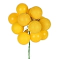 thumbnail image 1 of Vickerman 12" Plastic Ball Ornament Christmas Picks in Yellow (Set of 4), 1 of 2