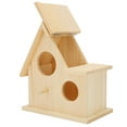 thumbnail image 2 of Handmade Wooden Birdhouse For Garden, Balcony & Backyard - Natural Bird Nesting Box For Sparrows & Bluebirds, 2 of 6