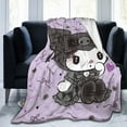 thumbnail image 6 of Sanrio Kuromi Cinnamoroll Flannel Blanket Soft Quilt Thicken Plush Nap Blanket Cartoon My Melody Sofa Blanket Child Aldult Gift, 6 of 11