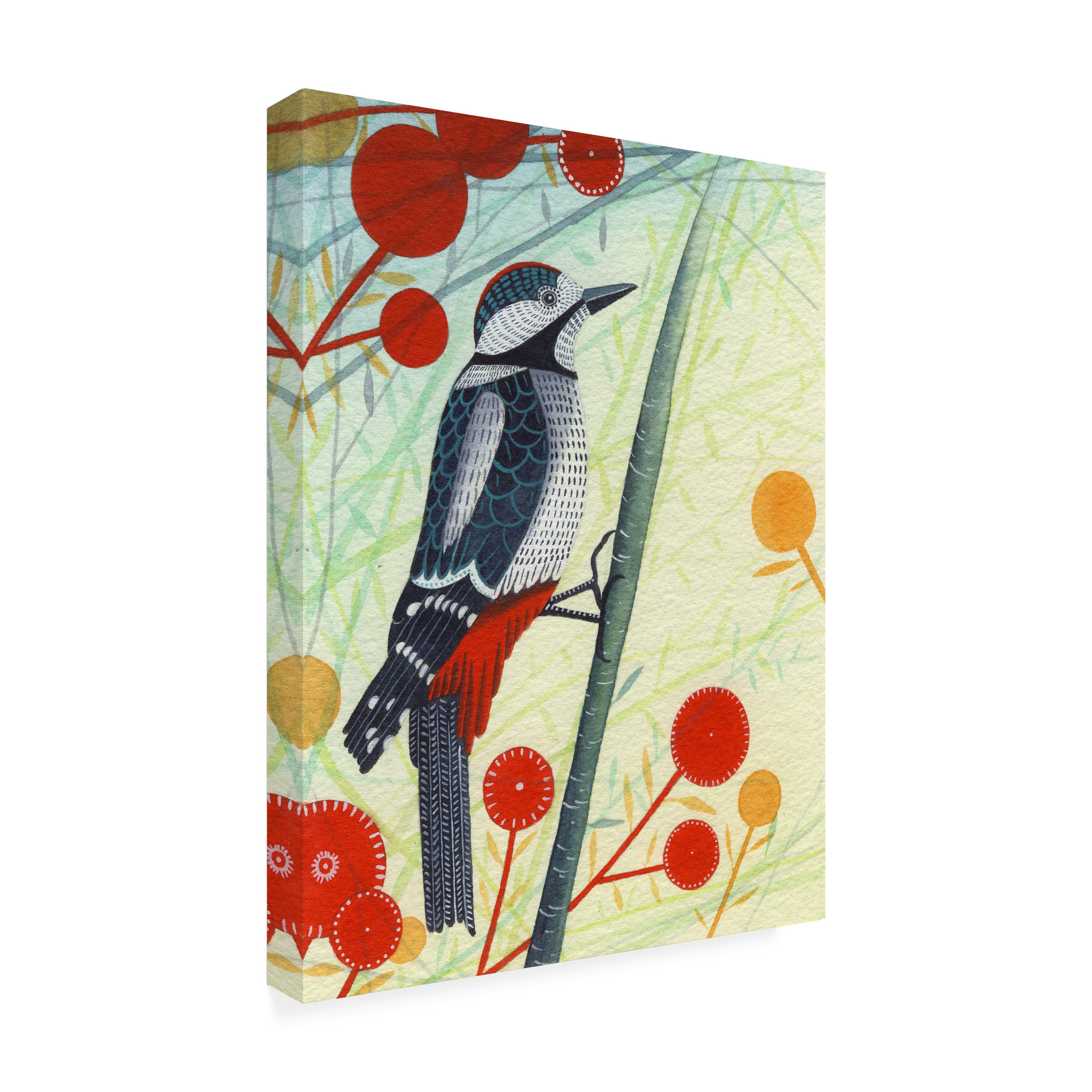 Michelle Campbell 'Woodpecker' Canvas Art