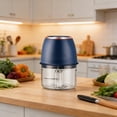 thumbnail image 7 of WUXIAB Cordless Mini Processor,Meat Vegetable Chopper,Electric Food Chopper,Easy To Clean,USB Rechargeable Electric Garlic Grinder 300ml,6-Blade Food Chopper for Meat Veggies,Cordless Mini Processor, 7 of 7