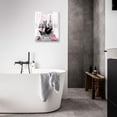 thumbnail image 3 of African American Wall Art Black Girl In Bathtub Canvas Wall Art Poster Prints Modern African Women Pink Bathroom Wall Decor Fashion Pictures Framed Artwork For Bathroom Living Room 12"X16", 3 of 6