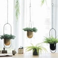 thumbnail image 6 of Balcony Patio Metal Home Decoration Modern Wall & Ceiling Hanging Basket Planter Plant Pot Flower Pot BLACK ROUND, 6 of 8