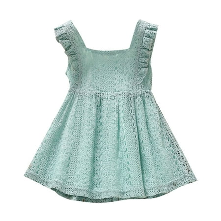 

Booker Girls Summer Dress Lace Hollowed Out Lace Sundress Casual Going Out For Afternoon Tea For 0 To 6 Years