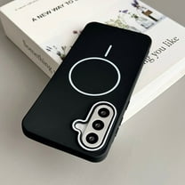 Magnetic For Samsung Galaxy A16 5G Phone Case,Compatible with Mag-Safe,Silky Soft Touch,Silicone Shockproof Anti-Scratch Protection,For Women Men Ultra Slim Rugged Durable Phone Case,Blackwhite