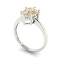 thumbnail image 2 of 2 ctw Solitaire Anniversary Ring for Women | Pear Cut Natural Morganite | Hyperallergenic Solid 18K White Gold, 2 of 5
