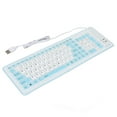 thumbnail image 4 of Teclado impermeable Bling Bling teclado de silicona plegable 103 teclas azul, 4 of 12