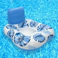 thumbnail image 6 of [Inflatable Pool Float] Durable Inflatable Square Pool Float Seat | 1pc, Floral & Tropical Design, Mixed Colors (Teal, Pink, Blue) - Perfect for Beach, Pool, and Lake Activities, 6 of 10
