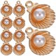 thumbnail image 3 of GOOHOCHY 30 piezas de dijes de concha de aleación de zinc para hacer joyas, pulseras, tobilleras, colgantes y accesorios decorativos con temática oceánica., 3 of 8