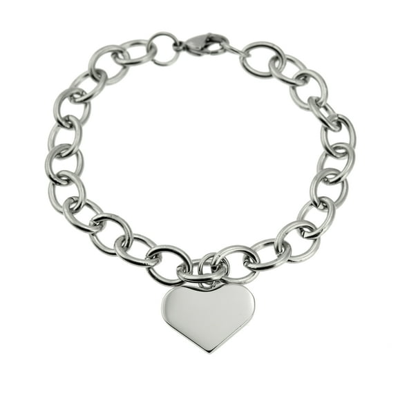 Heart Charm Link Bracelet