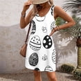 thumbnail image 4 of Summer Dress for Women Women's Summer Fashion Casual Solid Color Sleeveless Linen Long Dress C White L, 4 of 5