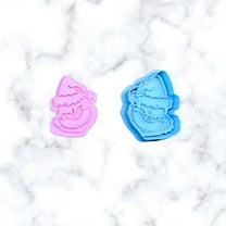 Mini Christmas Grump Hand or face Cookie Cutter  Stamp