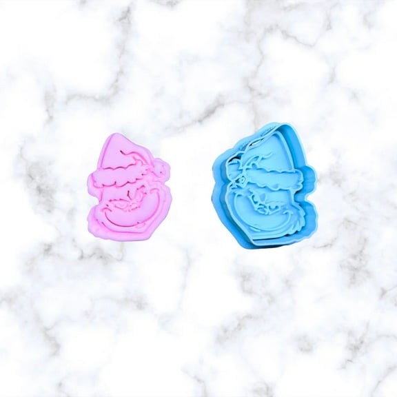 Mini Christmas Grump Hand or face Cookie Cutter  Stamp