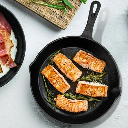 Auto Beyond 3-Piece Cast Iron Skillet Set - Non-Stick, Heavy Duty, Indoor/Outdoor Pre-Seasoned with Drip Spout