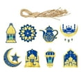 thumbnail image 4 of 8x adornos Eid AL Fitr adornos de Ramadán placas accesorios telón de fondo adornos Eid Mubarak decoraciones colgantes para fiesta de dormitorio Azul, 4 of 9