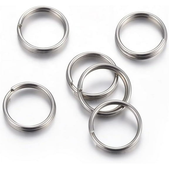 500Pcs 304 Stainless Steel Split Rings Round Split Jump Rings Double Loops Jump Rings Stainless Steel Color Closed Jump Rings for DIY Necklaces Bracelets Jewelry Making Craft 8x1mm for DIY