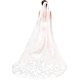 thumbnail image 1 of Single Layer Wedding Veil Lianshi Bridal Veil Lace Embroidery Lace Edge Bride Supplies 3M with Comb (Off White), 1 of 4