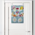 thumbnail image 2 of Daisy Hanging Pocket Organizer, Repetitive Spring Season Themed Pattern of Scattered Flourishing Flowers, Printed Polyester Storage Bag with Pockets, 14" x 20", Pale Blue and Mustard, 2 of 2