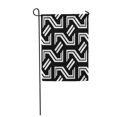 thumbnail image 1 of JSDART Abstraction Monochrome Zigzag Pattern Abstract Stripy Arc Arch Bend Garden Flag Decorative Flag House Banner 28x40 inch, 1 of 1