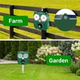 thumbnail image 5 of Solar Ultrasonic Wildlife Deterrent Outdoor, IP66 Waterproof Motion Activated Repeller with LED Strobe Light, Solar Powered Garden & Yard Protection Device, 5 of 6