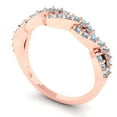thumbnail image 2 of 0.495 ctw Wedding Band for Women - 18K Rose Gold Natural Swiss Blue Topaz Stackable Eternity Ring, 2 of 6