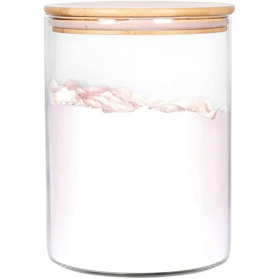 LEAVES AND TREES Y Bamboo Lid Large Glass  Food Storage Jar, 100 OZ (3000ml) Kitchen Canister for  Flour Rice Suger and Dry Food