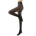 thumbnail image 6 of Fleece Lined Tights for Women 2 Pack High Waisted Thick Warm Pantyhose Ladies Casual Solid Footless Footed Stretchy Hosiery Socks Clearance, 6 of 6