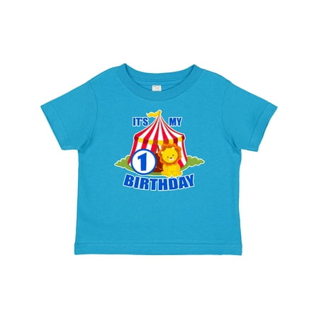 

Inktastic Its My Birthday Circus Tent with Lion 1 Year Old Gift Baby Boy or Baby Girl T-Shirt
