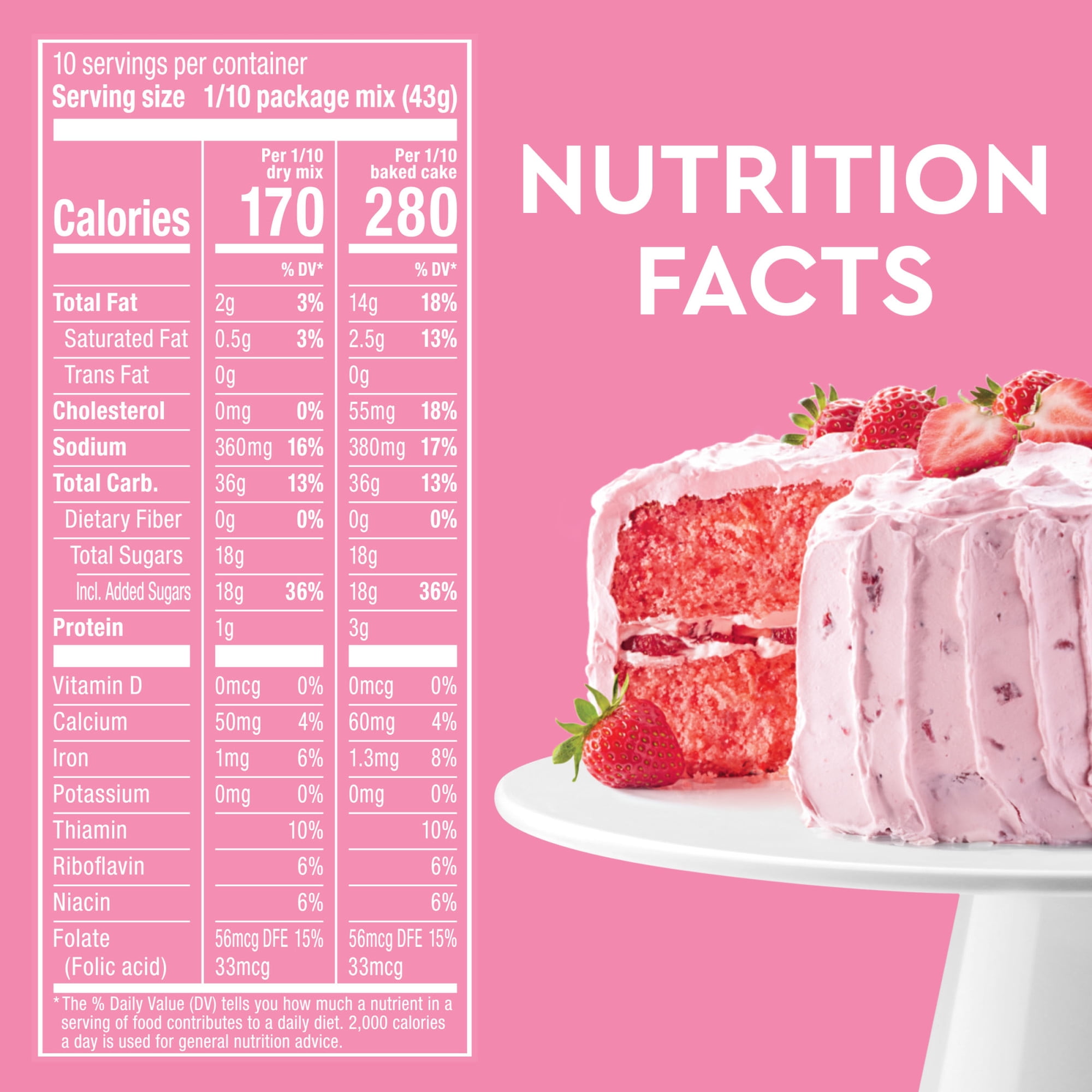 Duncan Hines Strawberry Supreme Flavored Cake Mix, 15.25 oz.