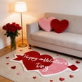 thumbnail image 4 of Cute Rugs， Valentine's Day Bathroom Rug, Heart Shaped Non-Slip Bath Mat, Washable Door Mat for Bathroom Decoration, Lover Theme, 4 of 7
