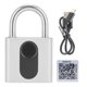 thumbnail image 3 of Candado Bluetooth con huella dactilar inteligente, conjunto de bloqueo de aplicación de teléfono para dormitorio y almacén, 3 of 5