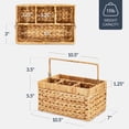 thumbnail image 3 of Best Choice Products Handwoven Silverware Organizer w/ Handle, 4 Compartment Flatware Organizer - Natural, 3 of 9
