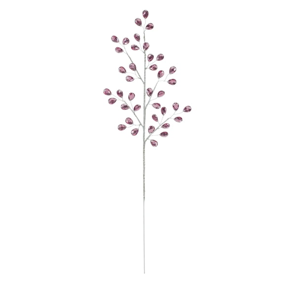 Melrose Glittered Jeweled Artificial Christmas Sprays - 29.25" - Purple - Set of 2