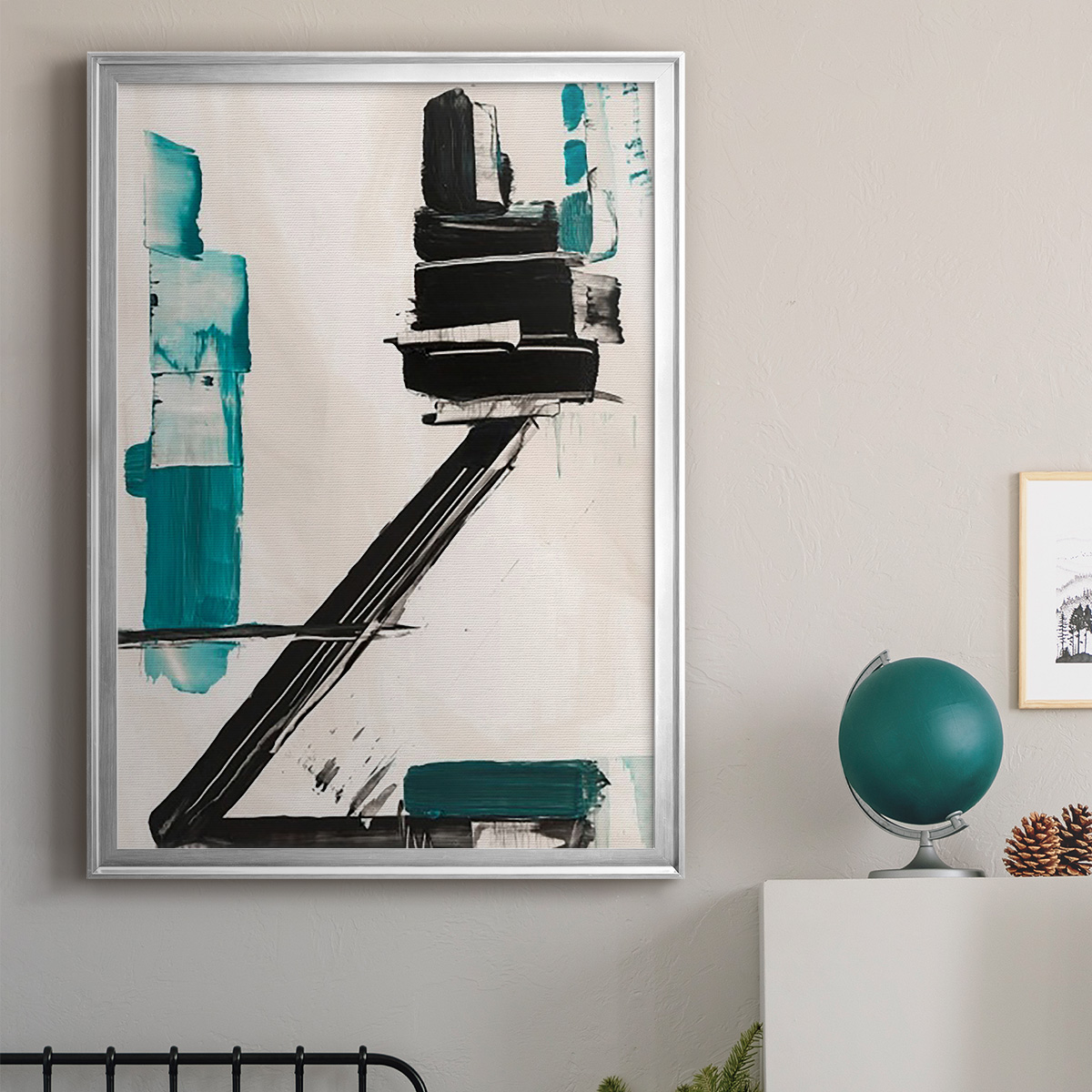 Geometry Notes IV Premium Framed Print, in Gold, Black, or Silver - Ready to Hang