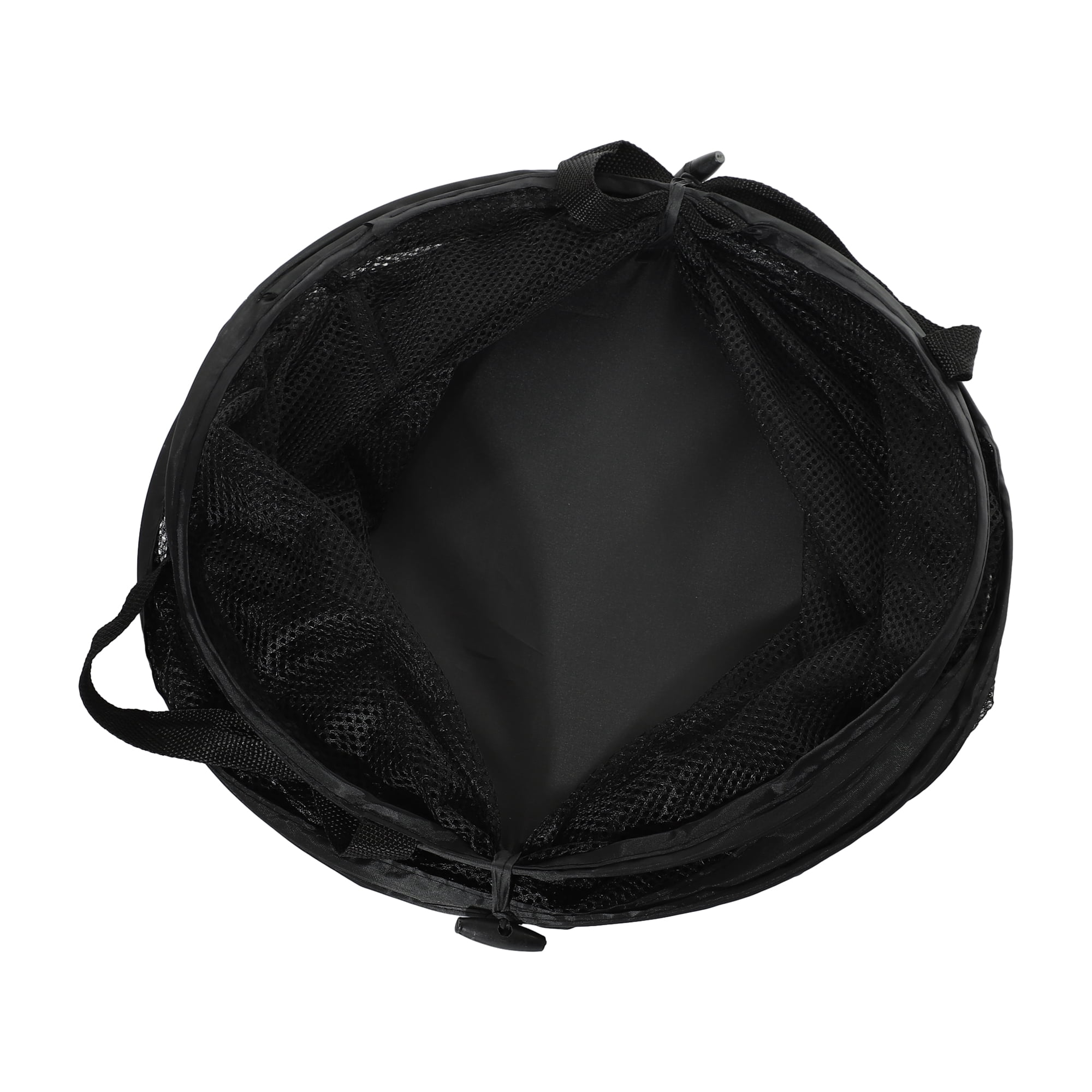 Unique Bargains Folding Laundry Basket for Bathroom 1 Pc Black-20L