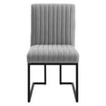 thumbnail image 5 of Modway Indulge Channel Tufted Fabric Dining Chair in Light Gray, 5 of 7