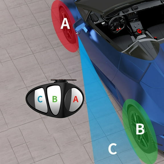 3 in 1 360 Degree Rotation Three Sided Blind Spot Mirror Reversing Parking Auxiliary Blind Spot Convex Mirror Right